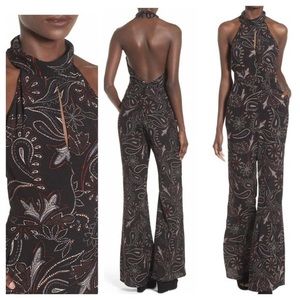 ASTR Black With Paisley Halter Jumper